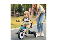 Slickblue Kids Tricycle with Adjustable Seat and Storage Basket