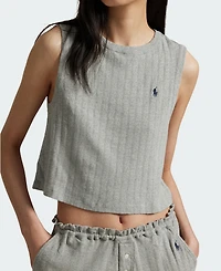 Polo Ralph Lauren Women's Cotton Tank Top & Boxer Shorts, 2-Piece Pajama Set