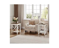 Slickblue 2-Tier Side Table with Usb Ports and Built-In Power Outlets