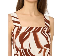 Msk Women's Sleeveless Square Neck Maxi Dress