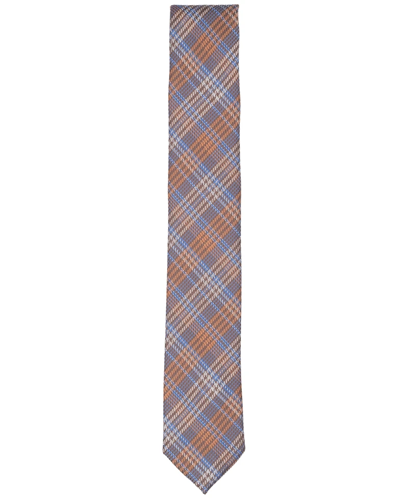 Bar Iii Men's Plaid Skinny Polyester Tie