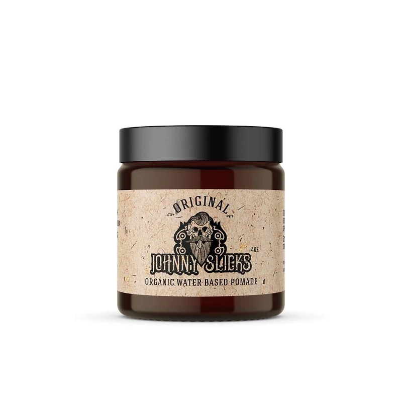 Johnny Slicks Water Based Pomade | Strong Hold and High Shine |4 oz |Original Scent