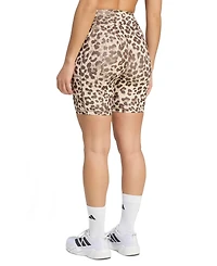 adidas Women's Optime Essentials Leopard Print Short Leggings