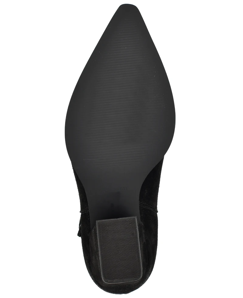 Nine West Women's Weslie Suede Block Heel Western Booties