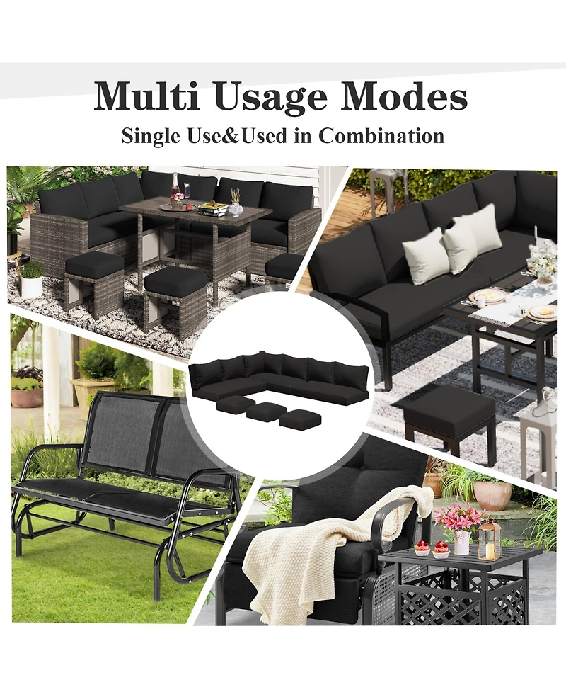 Aecojoy 4 inch Patio Cushions for Outdoor Furniture