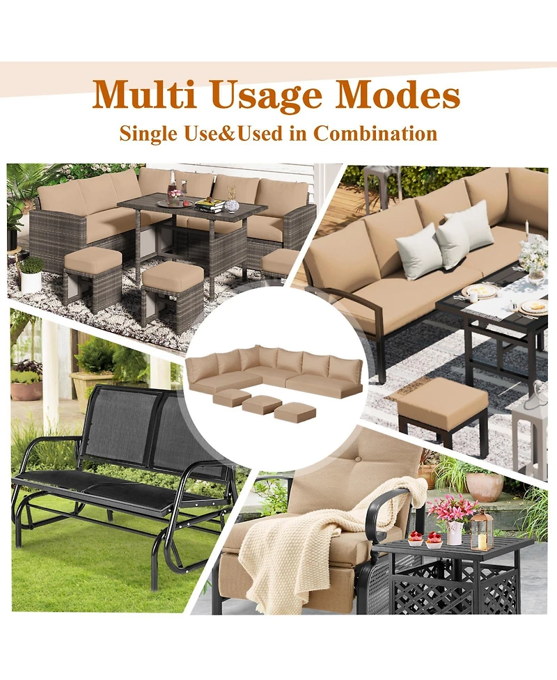 Aecojoy 4 inch Patio Cushions for Outdoor Furniture