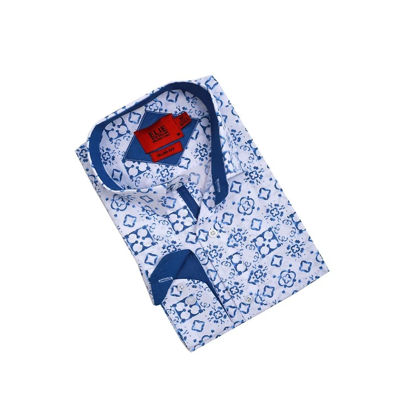 Elie Balleh Men's Slim Fit Stylish Button-Down Shirt