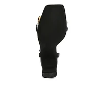 Bottom Kiss Chain Strap Italian Block Heel Sandals