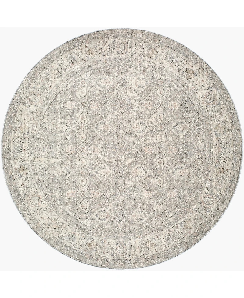 Livabliss Poetry 627348 5'3" x 5'3" Round Area Rug