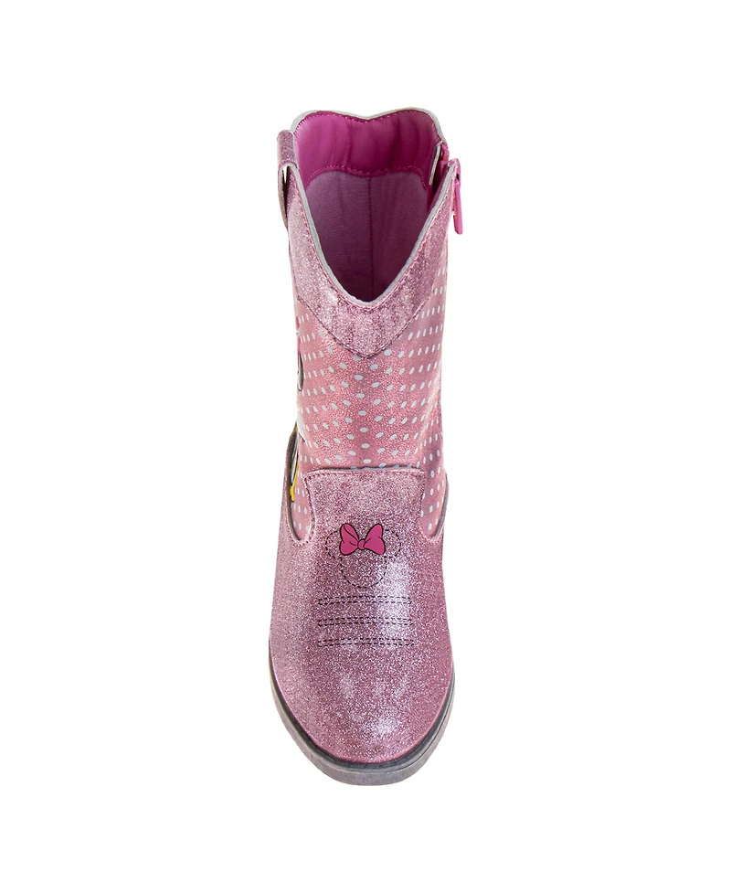 Disney Toddler Minnie Mouse Girls Western Cowgirl Pull On Boots