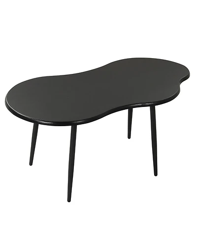 Slickblue Modern Cloud-Shaped Center Table with Sturdy Metal Frame Design
