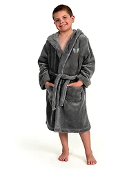Linum Home Kids Butterfly Super Plush Double-Brushed Hooded Bathrobe