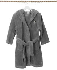 Linum Home Kids Robot Super Plush Double-Brushed Hooded Bathrobe