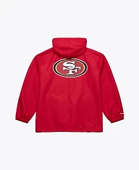 Mitchell & Ness Men's Scarlet San Francisco 49ers Coaches Full-Snap Hooded Windbreaker Jacket