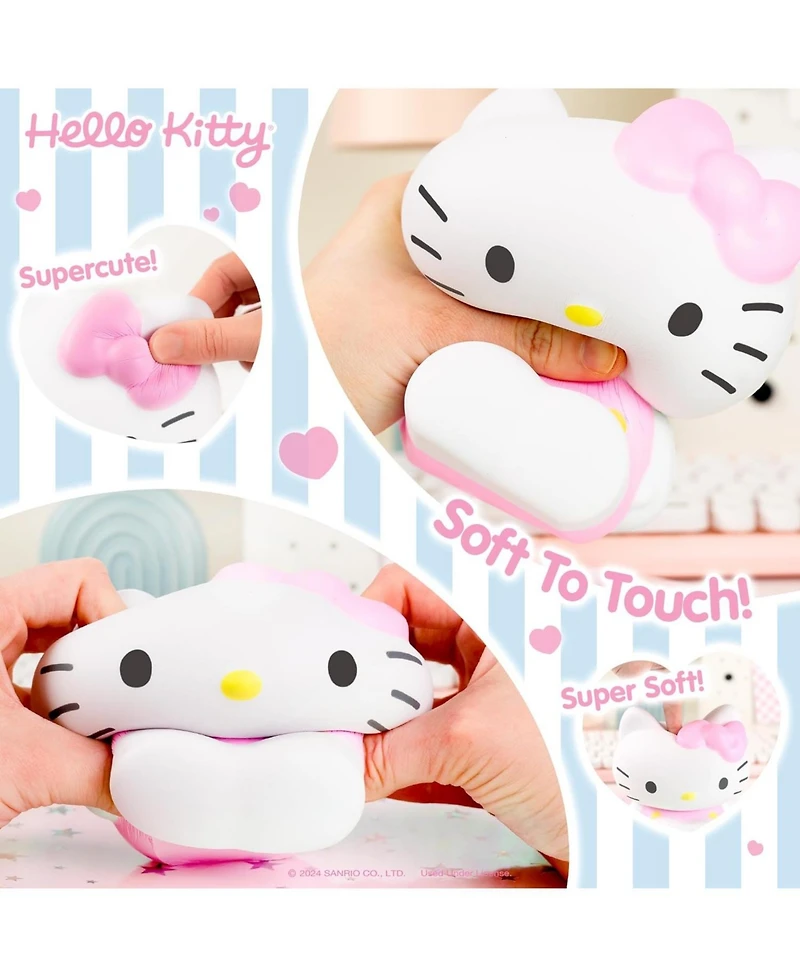 Hamee Squishy Buddy Toy Sanrio Characters Figure Slow Rising Cute Birthday Gift, Stress Relief, Collectible Deskterior Play Doll - Hello Kitty