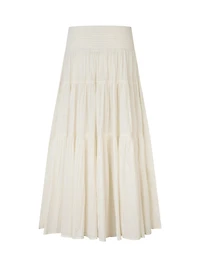 Masai Copenhagen Women's Smocked Waist Tiered Midi Skirt