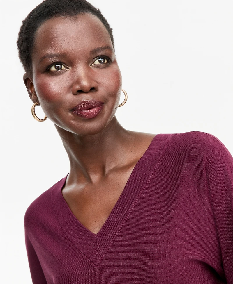I.n.c. International Concepts Women's Double V-Neck Dolman Sweater, Macy's Exclusive