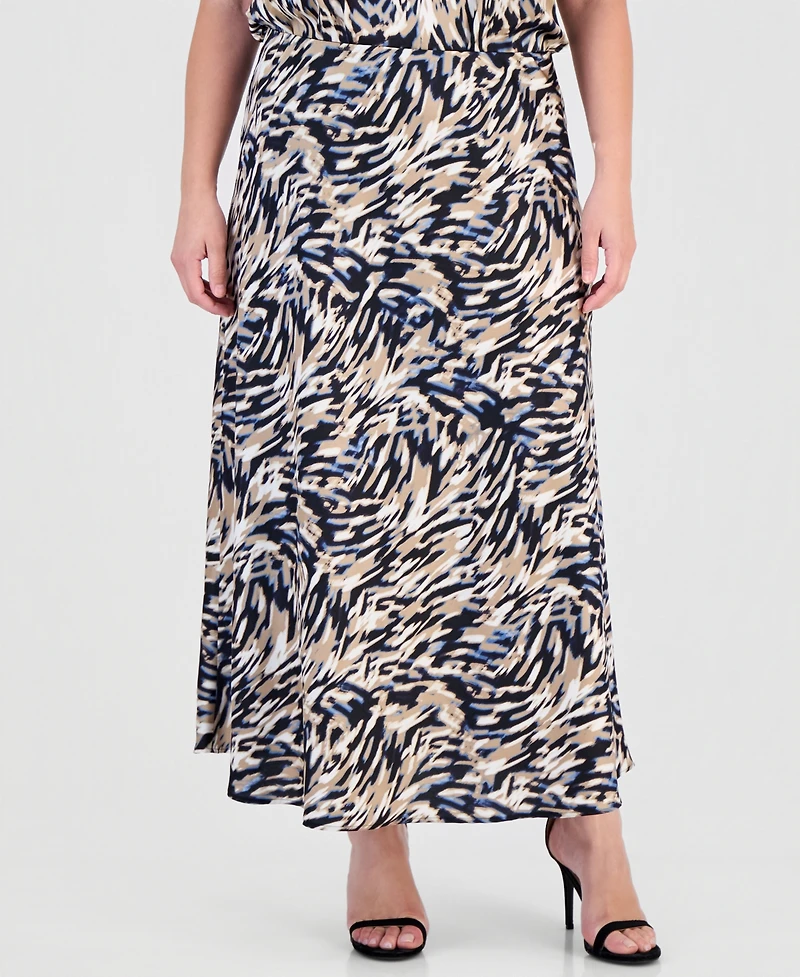 Anne Klein Plus Printed Midi Skirt