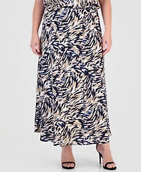 Anne Klein Plus Printed Midi Skirt