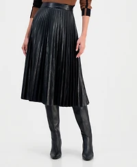 T Tahari Women's Pleated Midi Skirt