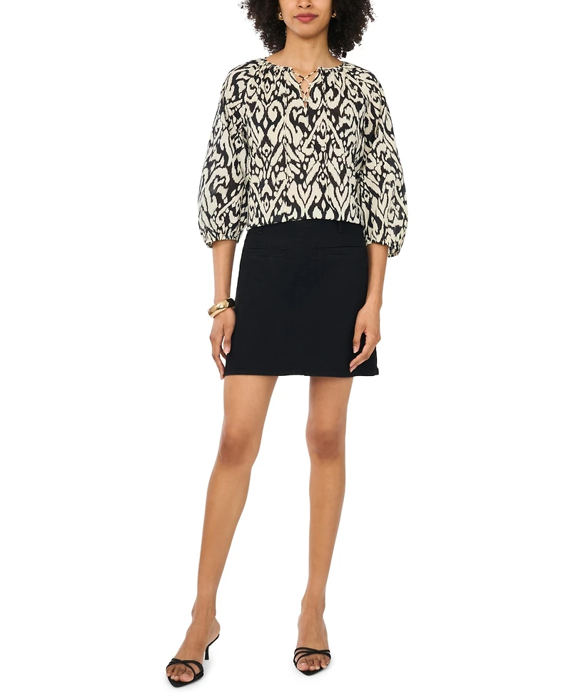 Vince Camuto Women's Lace-Up Raglan Top