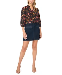 Vince Camuto Women's V-Neck Flutter-Sleeve Blouse