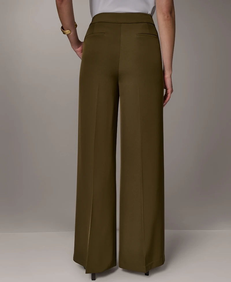 Donna Karan New York Petite High-Rise Wide-Leg Pants
