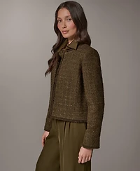 Donna Karan New York Petite Cropped Open-Front Jacket