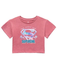 Justice League Toddler Girls Supergirl Cropped 2-Piece T-Shirt and Skort Set