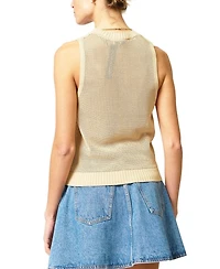 Central Park West Women's Eden Palm Tree Mesh Shell
