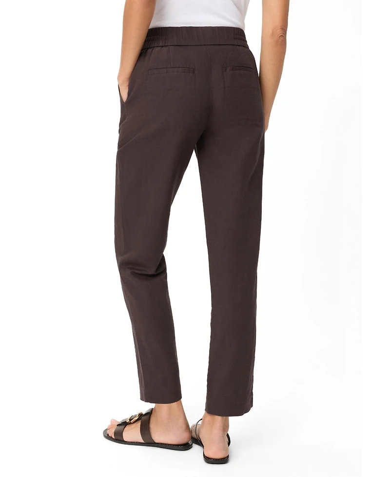 Olsen Women's Cotton-Linen Blend Cropped Pant