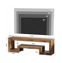 Slickblue Media Console Tv Stand for Living Room Entertainment