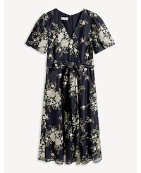 Hobbs London Women's Ira Embroidered V-Neck Midi Dress