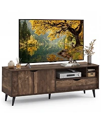 Slickblue Tv Stand for 65" TVs Rustic Entertainment Cabinet