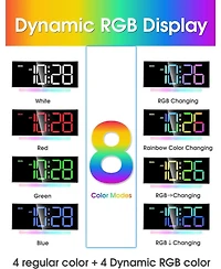 Neewer Loud Alarm Clock for Heavy Sleepers,Adults,Kids,Teens,Large Digital Display,7 Color Night Light,Adjustable Volume,Battery Backup