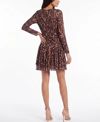 Taylor Women's V-Neck Ruched Drop Waist Dress