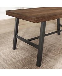 homfan Industrial Dining Table for 2-4 – 55" Heavy Duty Rectangular Kitchen Table with Metal Legs, Non-Extendable for Small Spaces