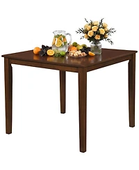 Slickblue Square Farmhouse Dining Table for 4 People, Kitchen and Dining Use