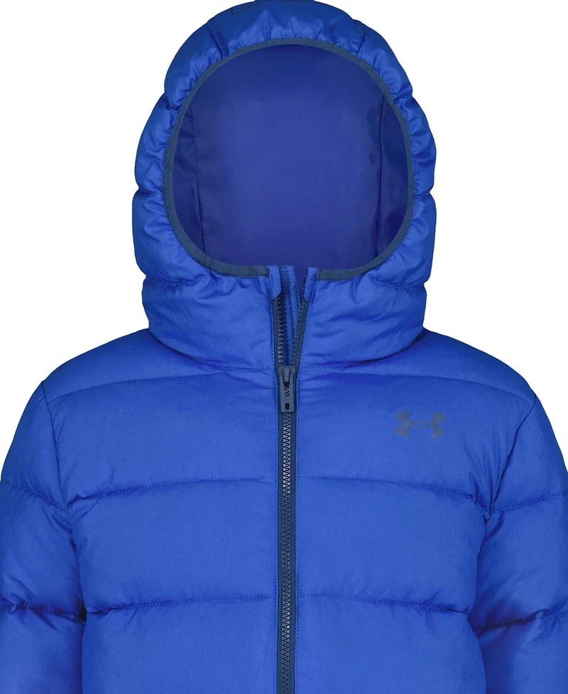 Under Armour Boys' 8-20 Solid Logo Full-Zip Puffer Hooded Jacket