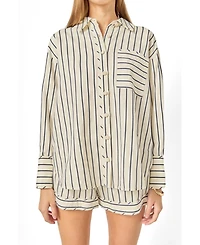 English Factory Women's Striped Shirt