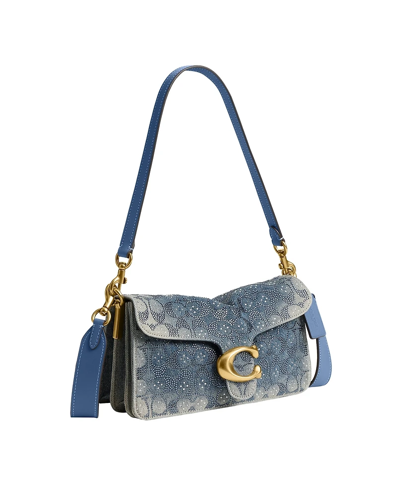 Coach Tabby Crystal Signature Small Shoulder Handbag
