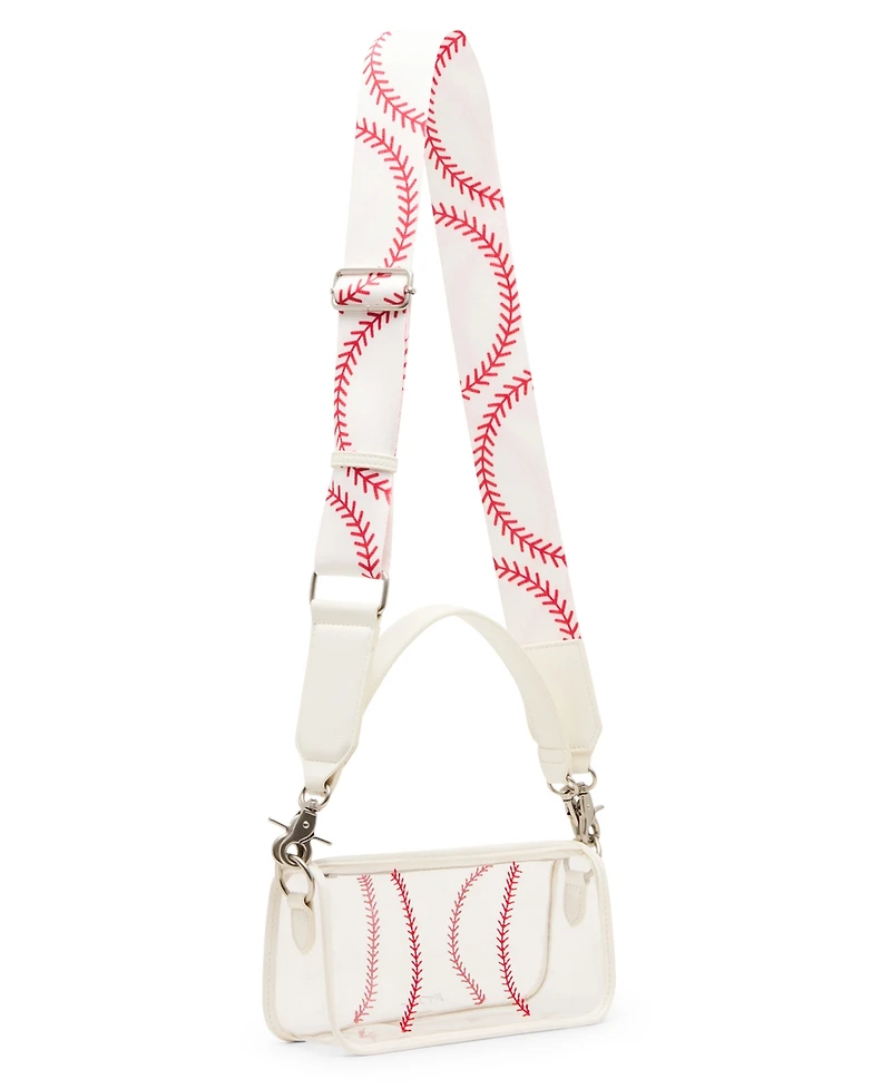 Betsey Johnson Stadium Baseball Stitch Small Shoulder Handbag