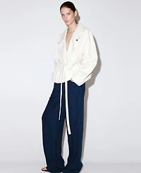 Mango Women's Bow And Belt Denim Jeans