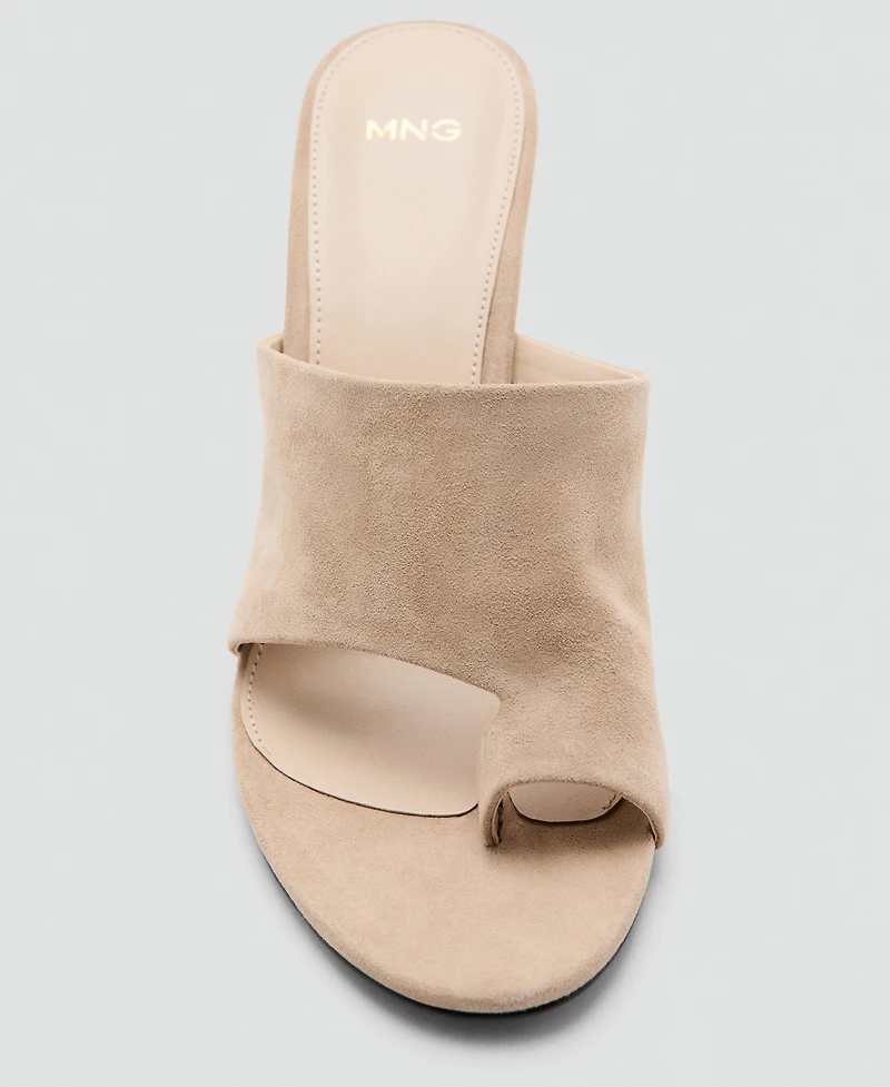 Mango Women's Suede Funnel-Heel Sandals