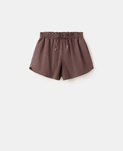 Mango Women's Ruched Waist Straight Shorts