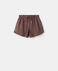 Mango Women's Ruched Waist Straight Shorts