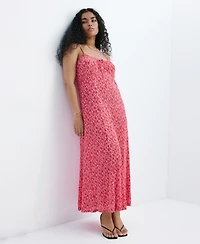 Mango Women's Floral-Print Pleated Dress