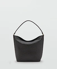Mango Women's Braided Bucket Shoulder Bag
