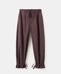 Mango Women's Bows Baggy Pants