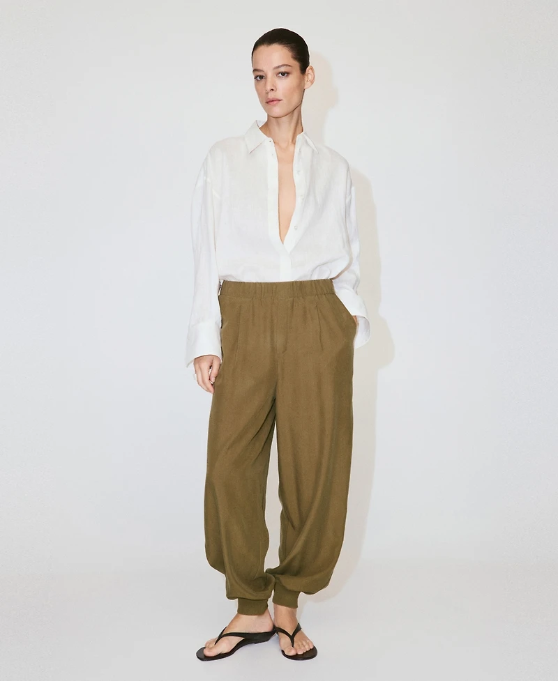 Mango Women's Baggy Lyocell Pants